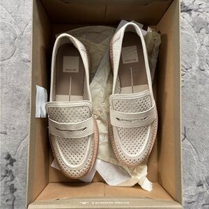 Dolce Vita Ivory Nubuck Loafers size 7NEW box piece